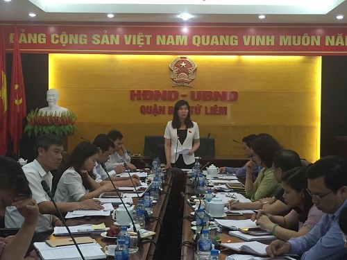 Đoàn giám sát HĐND Thành phố làm việc tại quận Bắc Từ Liêm